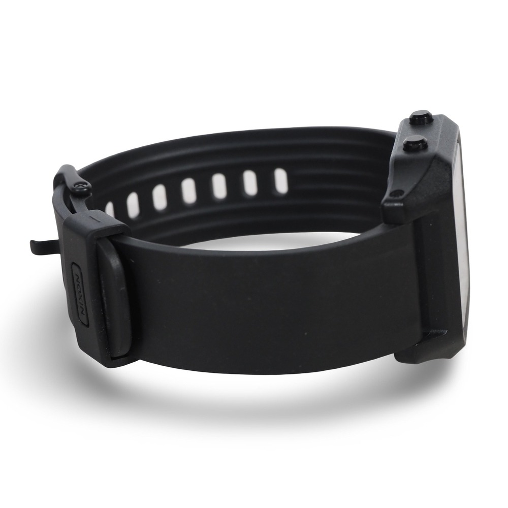 Nixon Staple Black Digital Watch Dual Display Timer Rubber Band A1309-001 - Picture 6 of 8